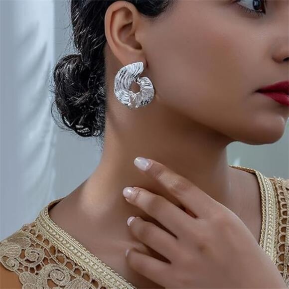 ✨ Minimalist Geometric Statement Earrings | Modern Fashion Jewelry Gift Set ✨ - Picture 3 of 6